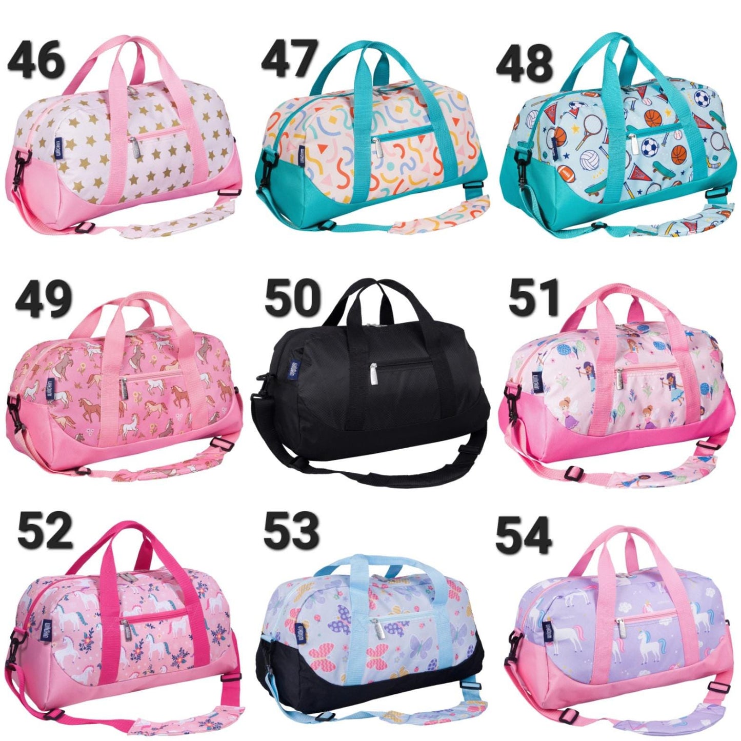 Personalized Kids Embroidered Overnight Dufflebag