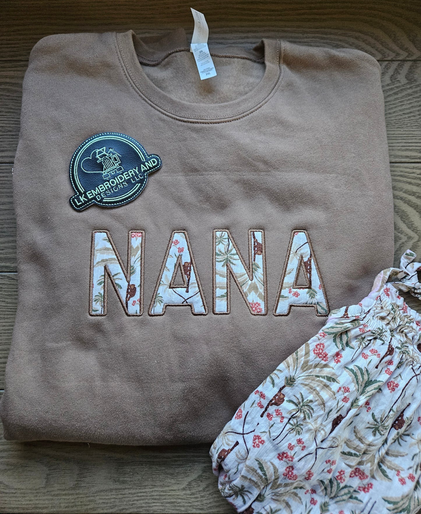 Embroidered Mama Onesie Applique Keepsake Sweatshirt Crewneck