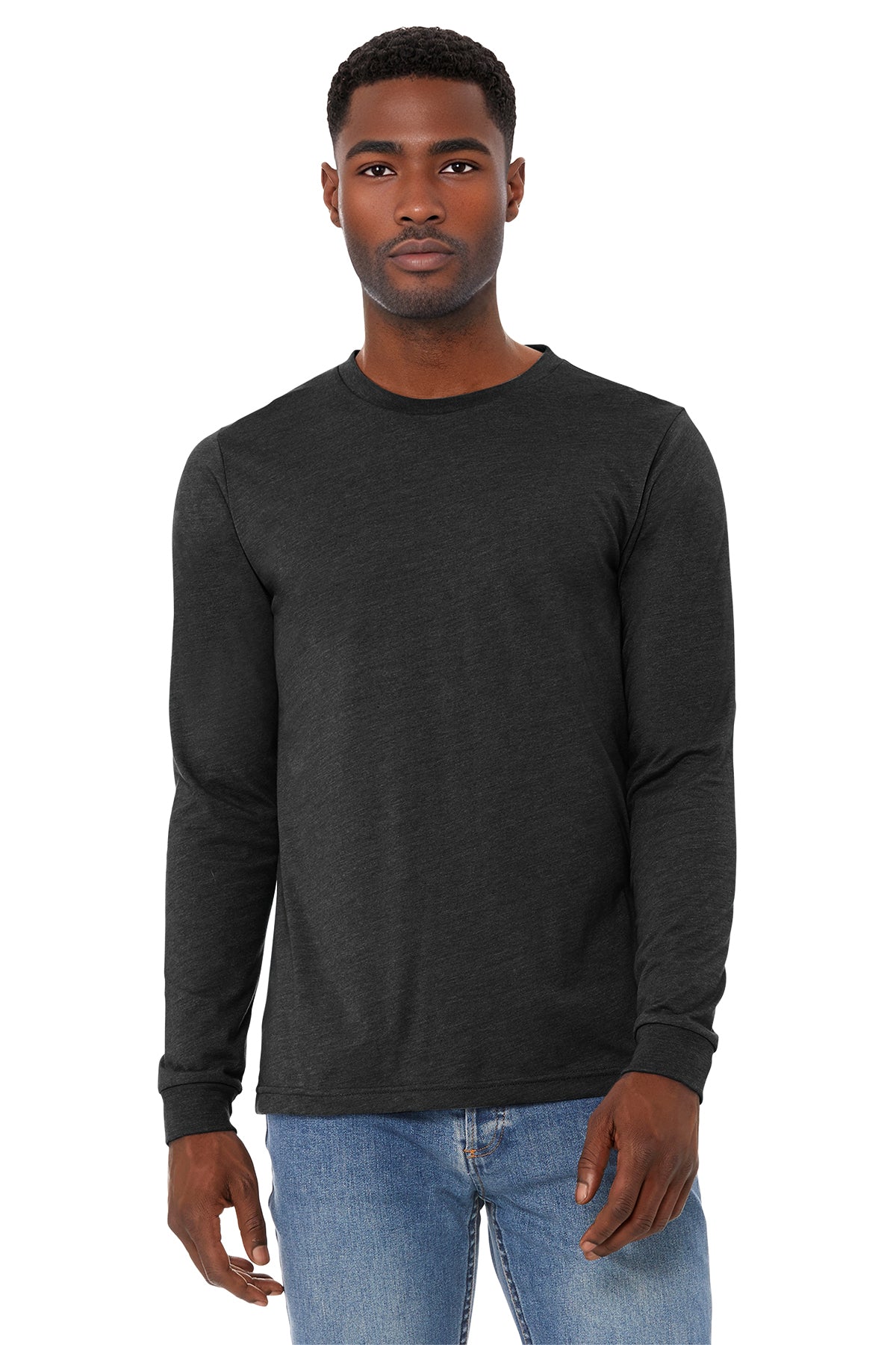 Custom Unisex Long Sleeve T-shirt with Left Chest Logo