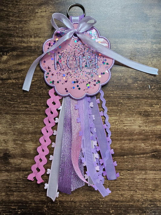 Custom Embroidered Shaker Glitter Bag Tags