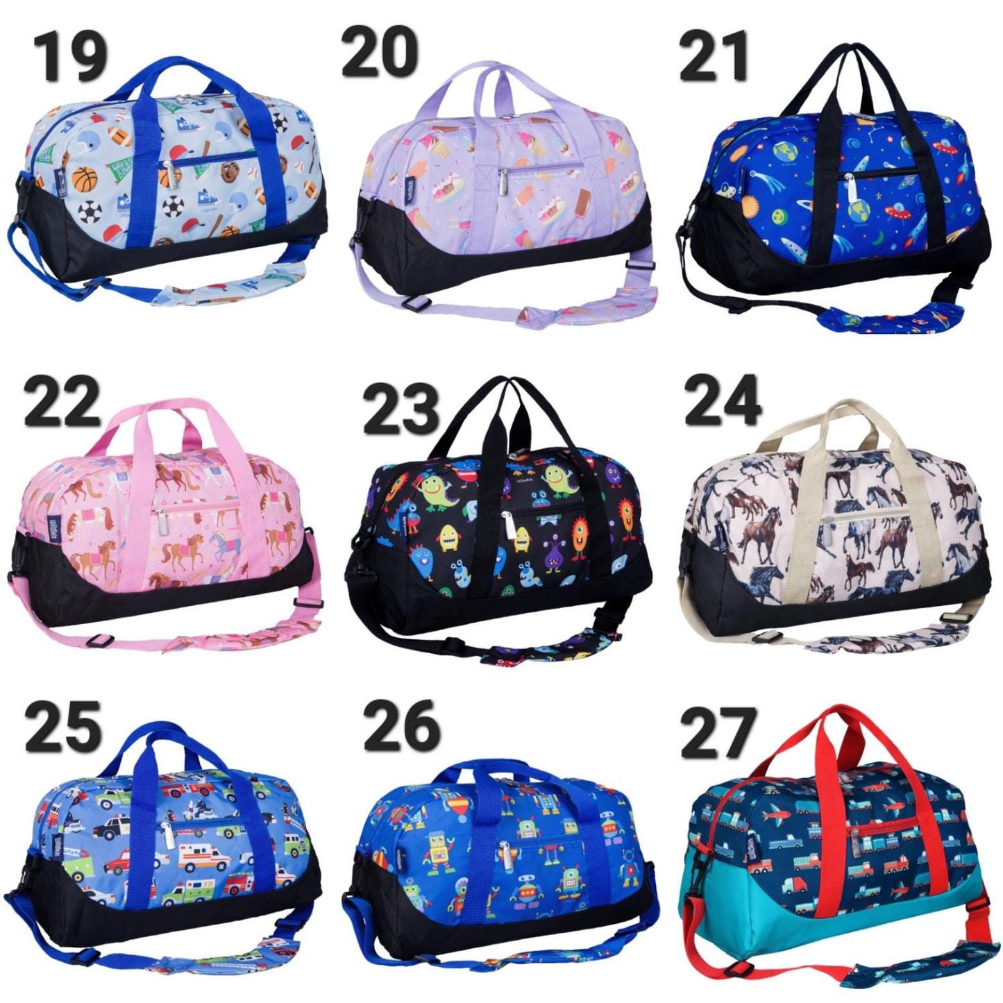 Personalized Kids Embroidered Overnight Dufflebag