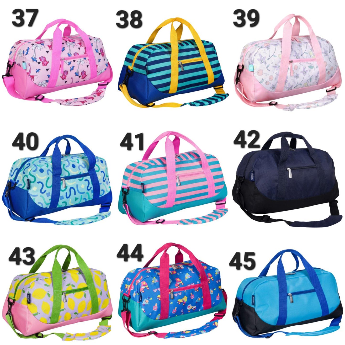 Personalized Kids Embroidered Overnight Dufflebag