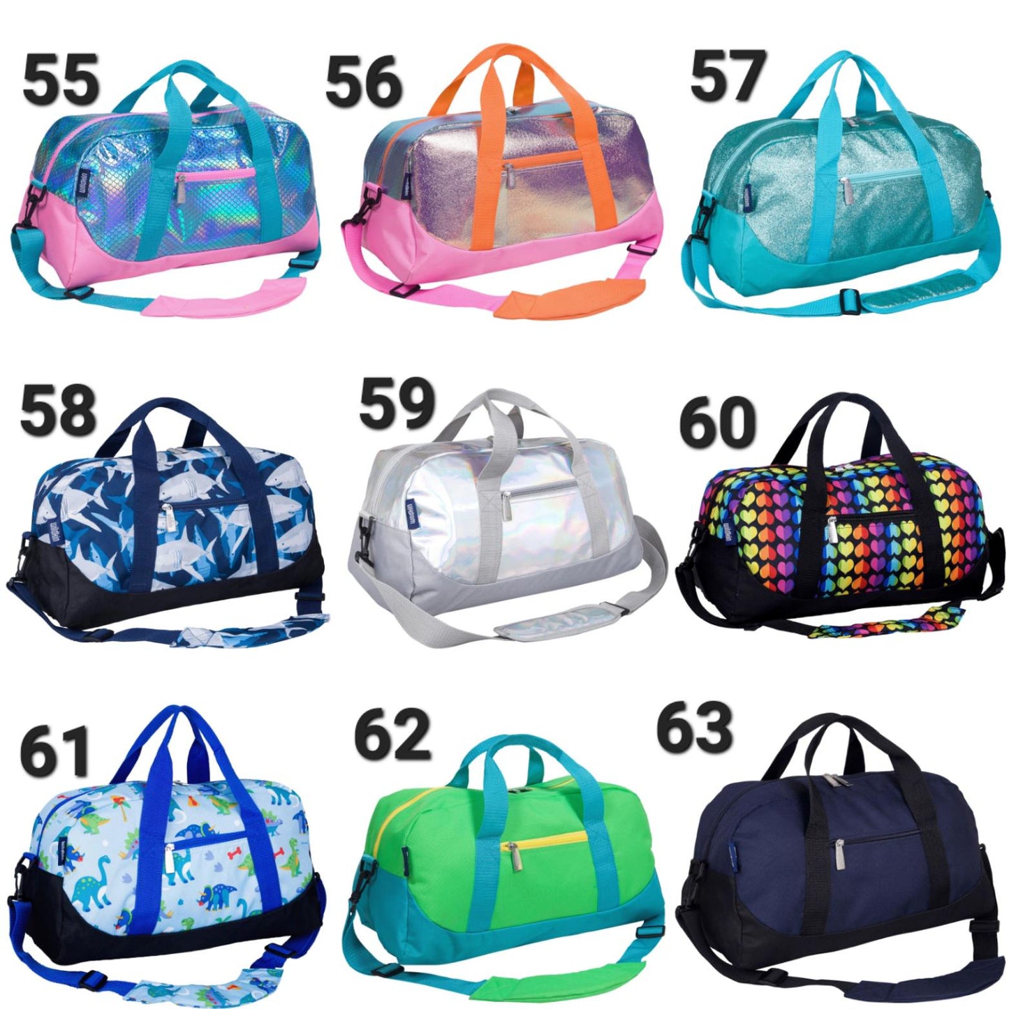 Personalized Kids Embroidered Overnight Dufflebag