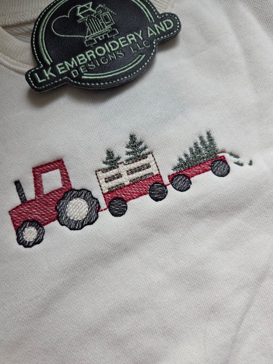 Christmas Tractor Toddler Crewneck