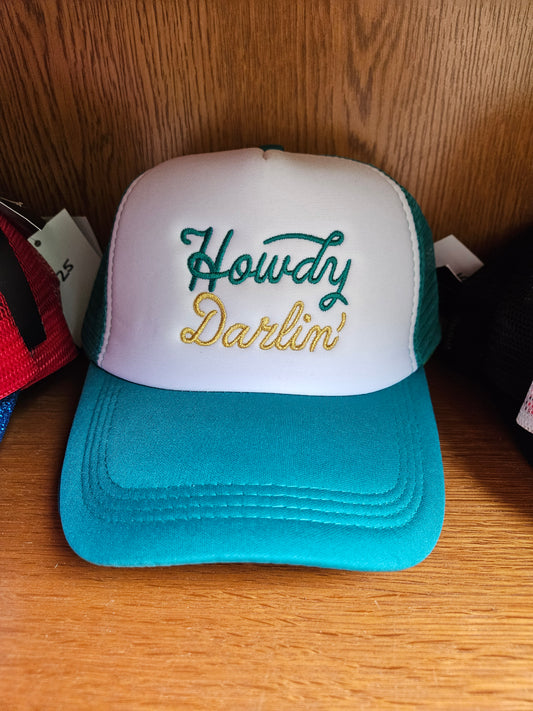 DIGITAL FILE Howdy Darlin' Hat Embroidery File - Trucker Hat Design - Machine Embroidery - Digital Download