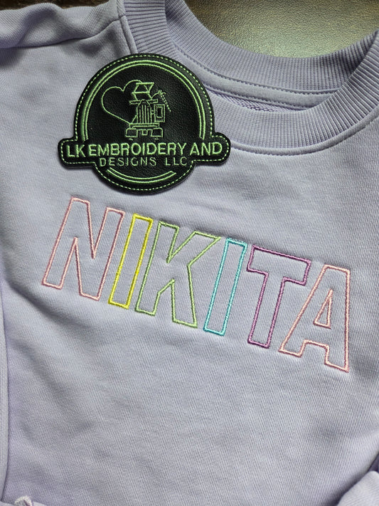 Pastel Rainbow Mommy & Me Scalloped Sweatsuits