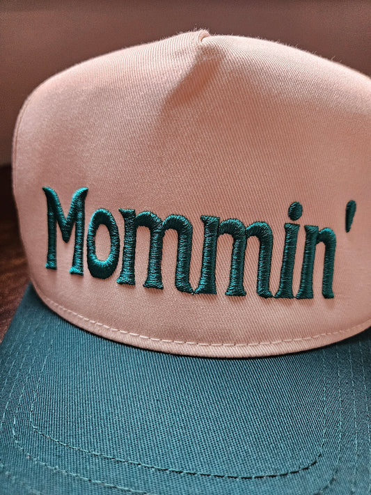 DIGITAL FILE Mommin' 3D Puff Hat Embroidery File - Trucker Hat Design - Machine Embroidery - Digital Download