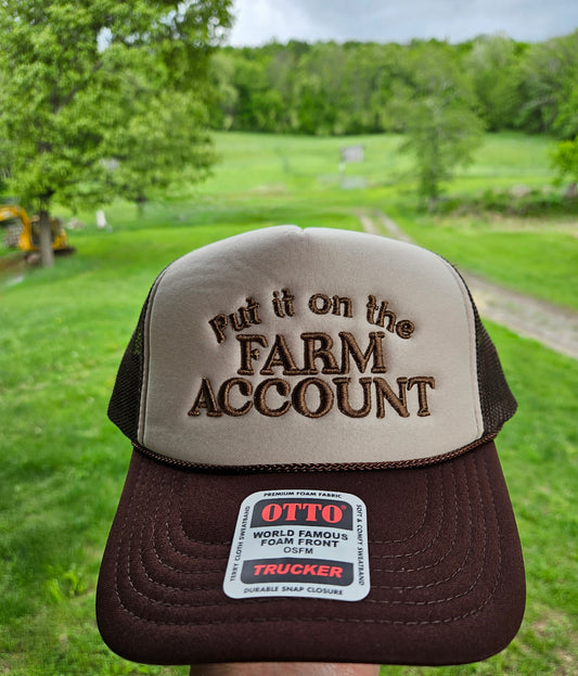 DIGITAL FILE Put in on the Farm Account 3D Puff Hat Embroidery File - Trucker Hat Design - Farm Life Machine Embroidery - Digital Download
