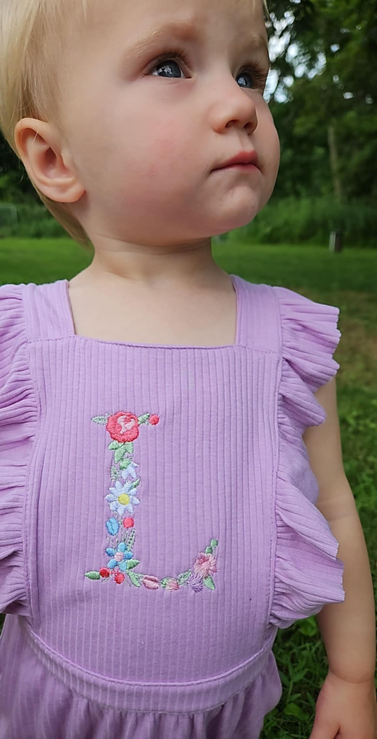 Floral Letter Romper