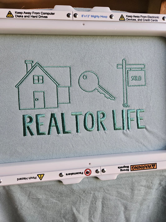 Realtor Life Embroidered TShirt - Comfort Colors