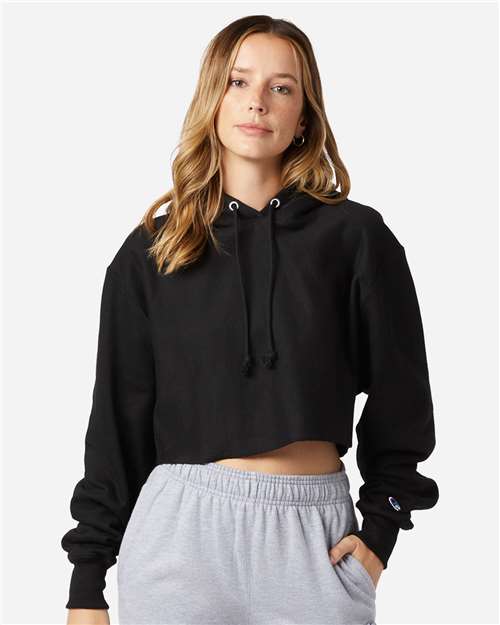 Women's Reverse Weave® Hooded Cropped Sweatshirt