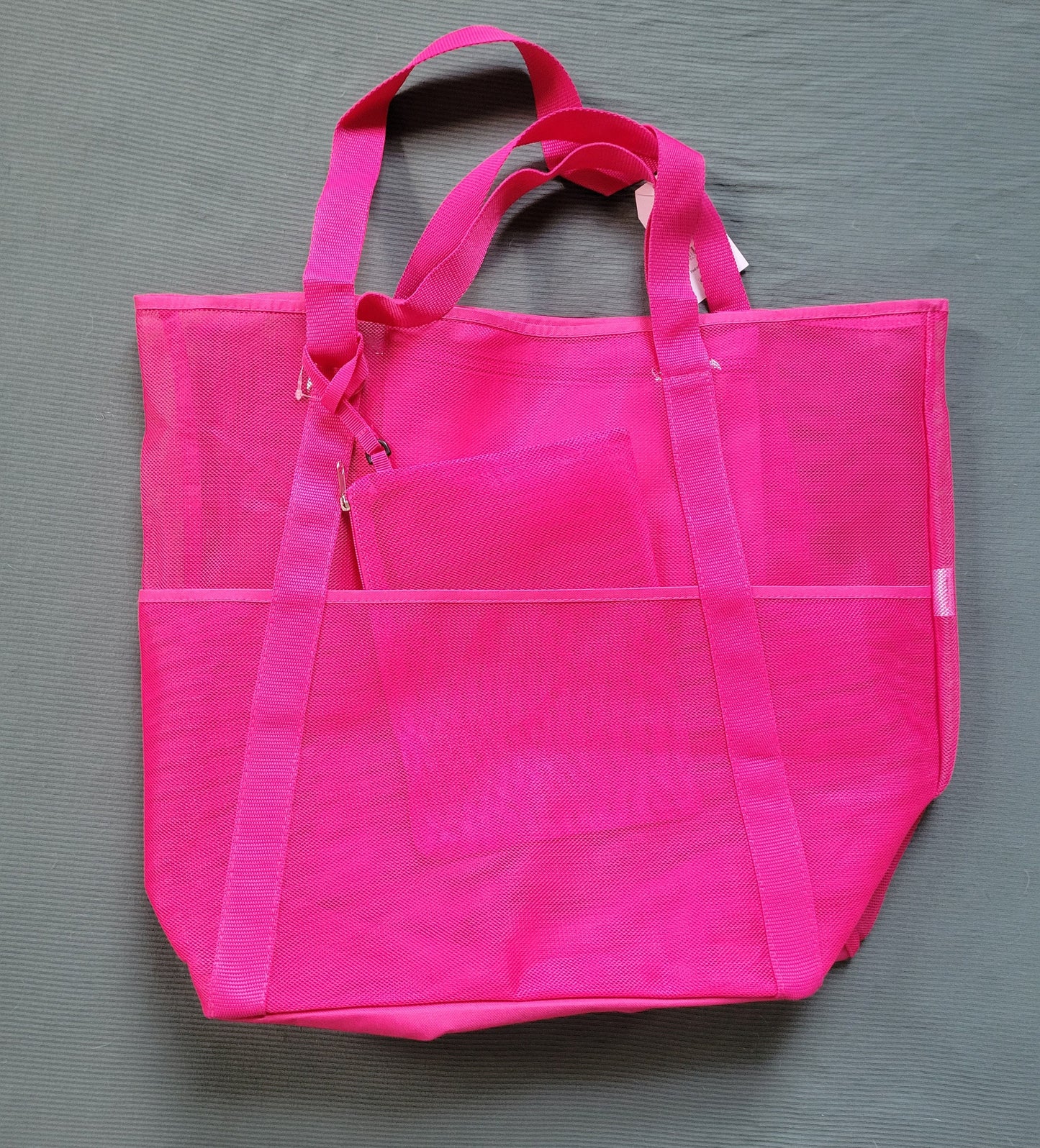 Embroidered Mesh Beach Bag
