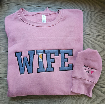 Embroidered Mama Onesie Applique Keepsake Sweatshirt Crewneck