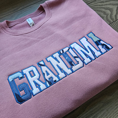 Embroidered Mama Onesie Applique Keepsake Sweatshirt Crewneck