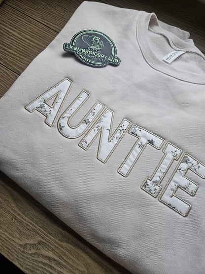 Embroidered Mama Onesie Applique Keepsake Sweatshirt Crewneck