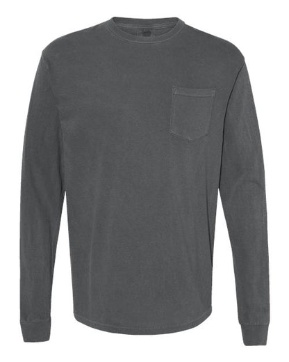 Unisex Garment-Dyed Heavyweight Long Sleeve Pocket T-Shirt