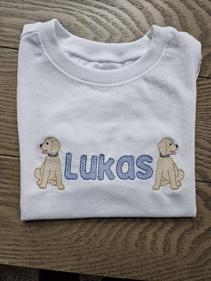 Puppy Personalized  Embroidered TShirt