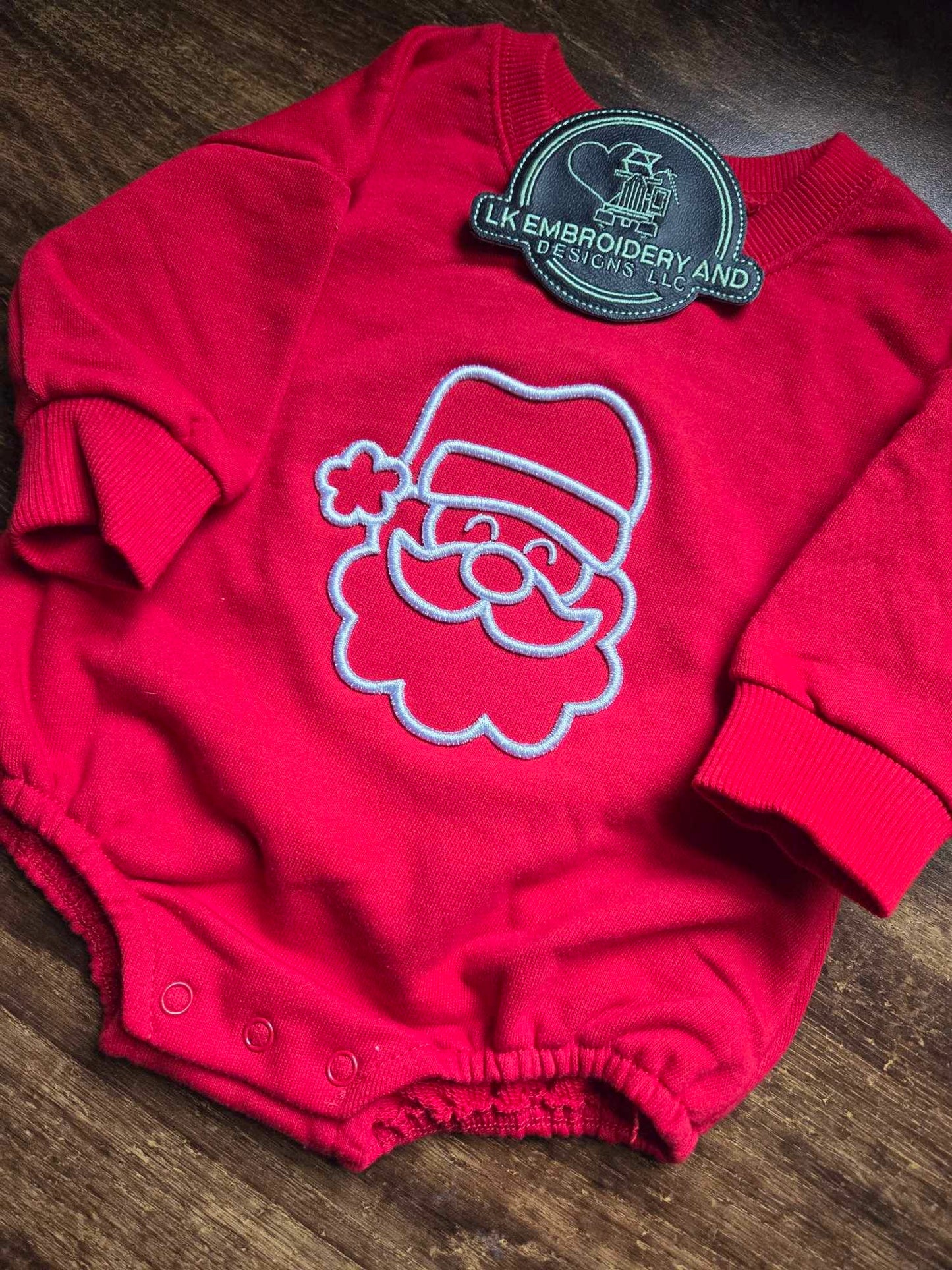 Christmas 3D Puff Santa Baby Bubble Romper