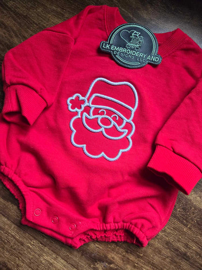 Christmas 3D Puff Santa Baby Bubble Romper