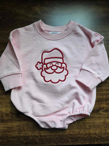 Christmas 3D Puff Santa Baby Bubble Romper