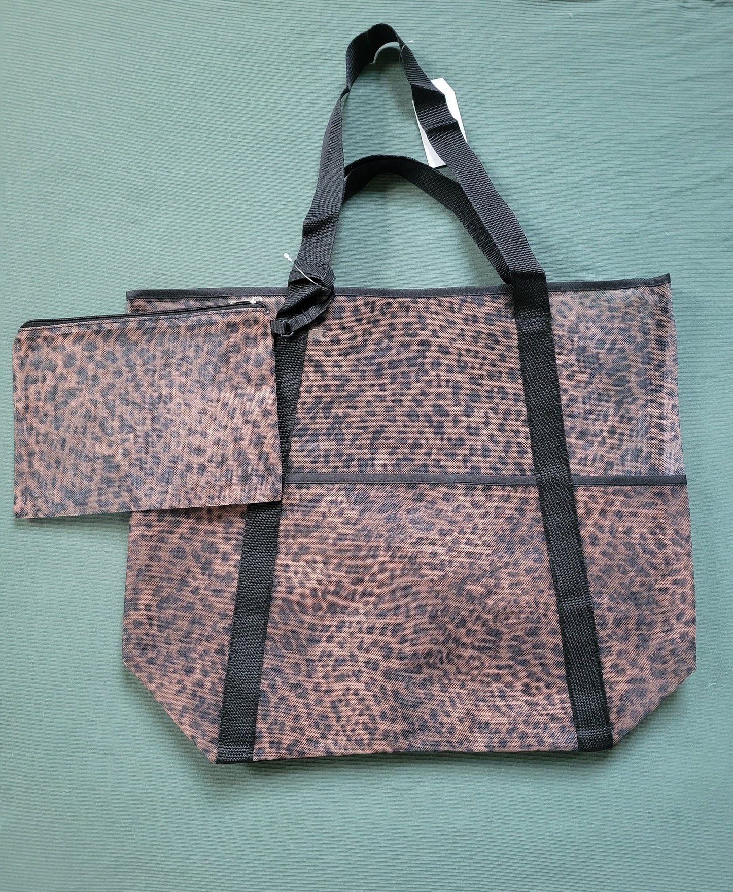 Embroidered Mesh Beach Bag