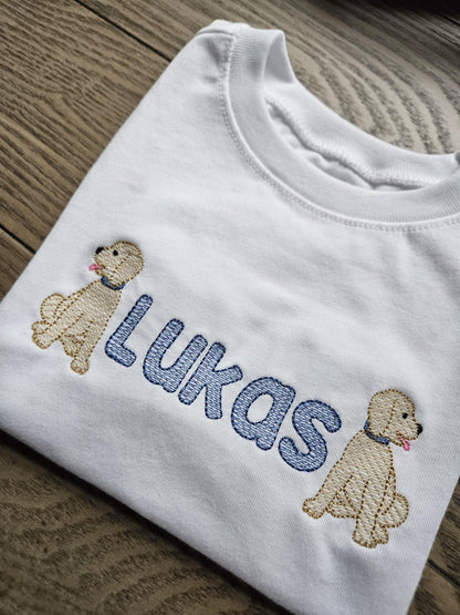 Puppy Personalized  Embroidered TShirt