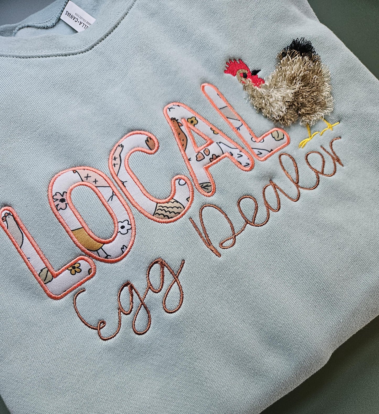 Local Egg Dealer Embroidered Crewneck Sweatshirt