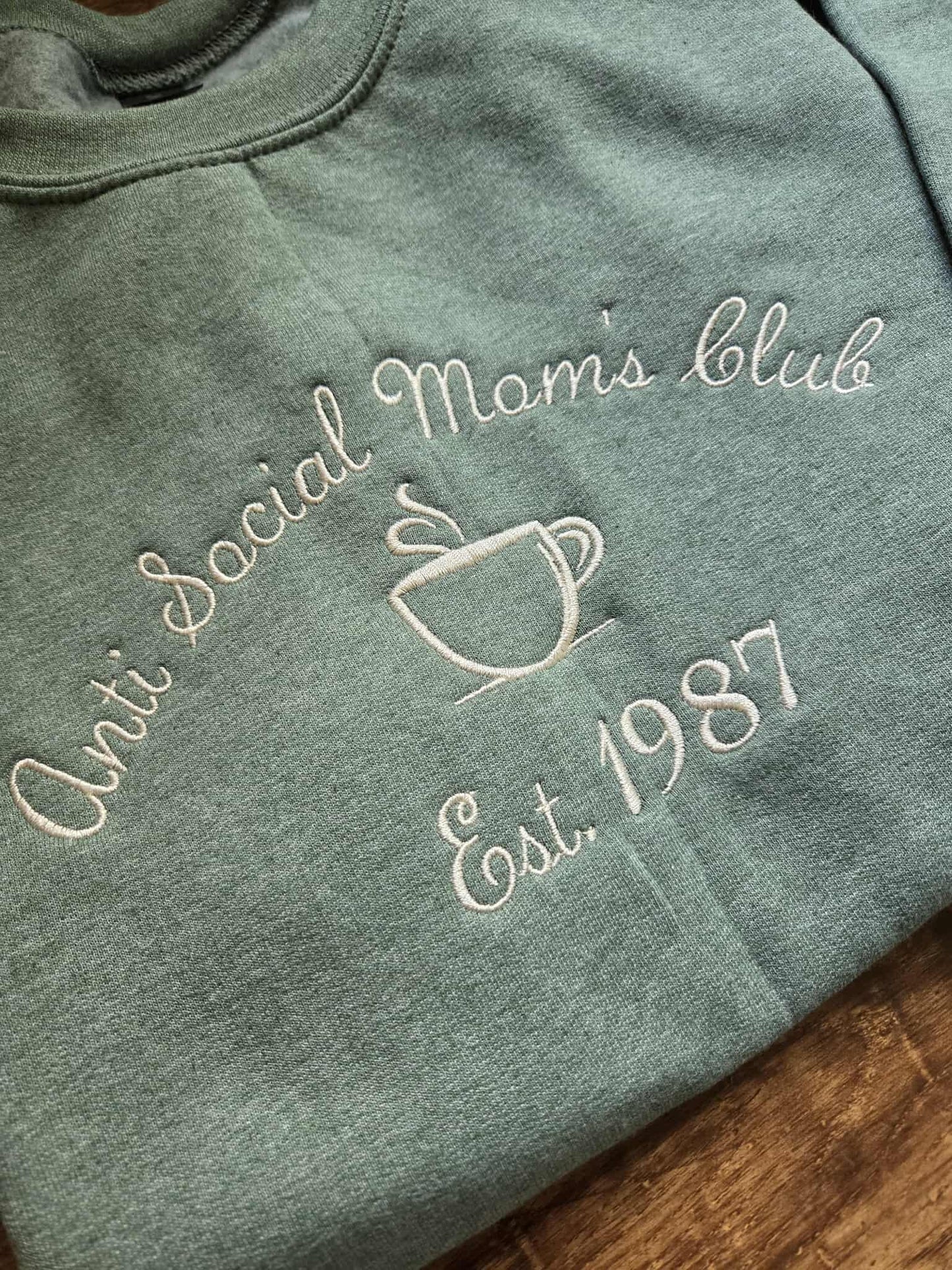 DIGITAL FILE Anti Social Moms Club Embroidery File  -  Machine Embroidery - Digital Download