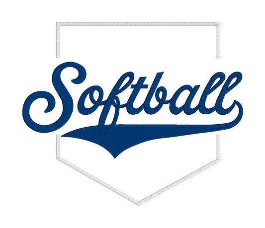 DIGITAL FILE Softball  -  Machine Embroidery - Digital Download