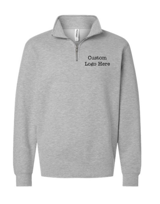 Custom Quarter zip with Left Chest Logo