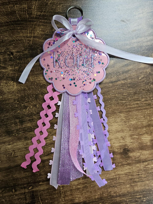 Custom Embroidered Shaker Glitter Bag Tags