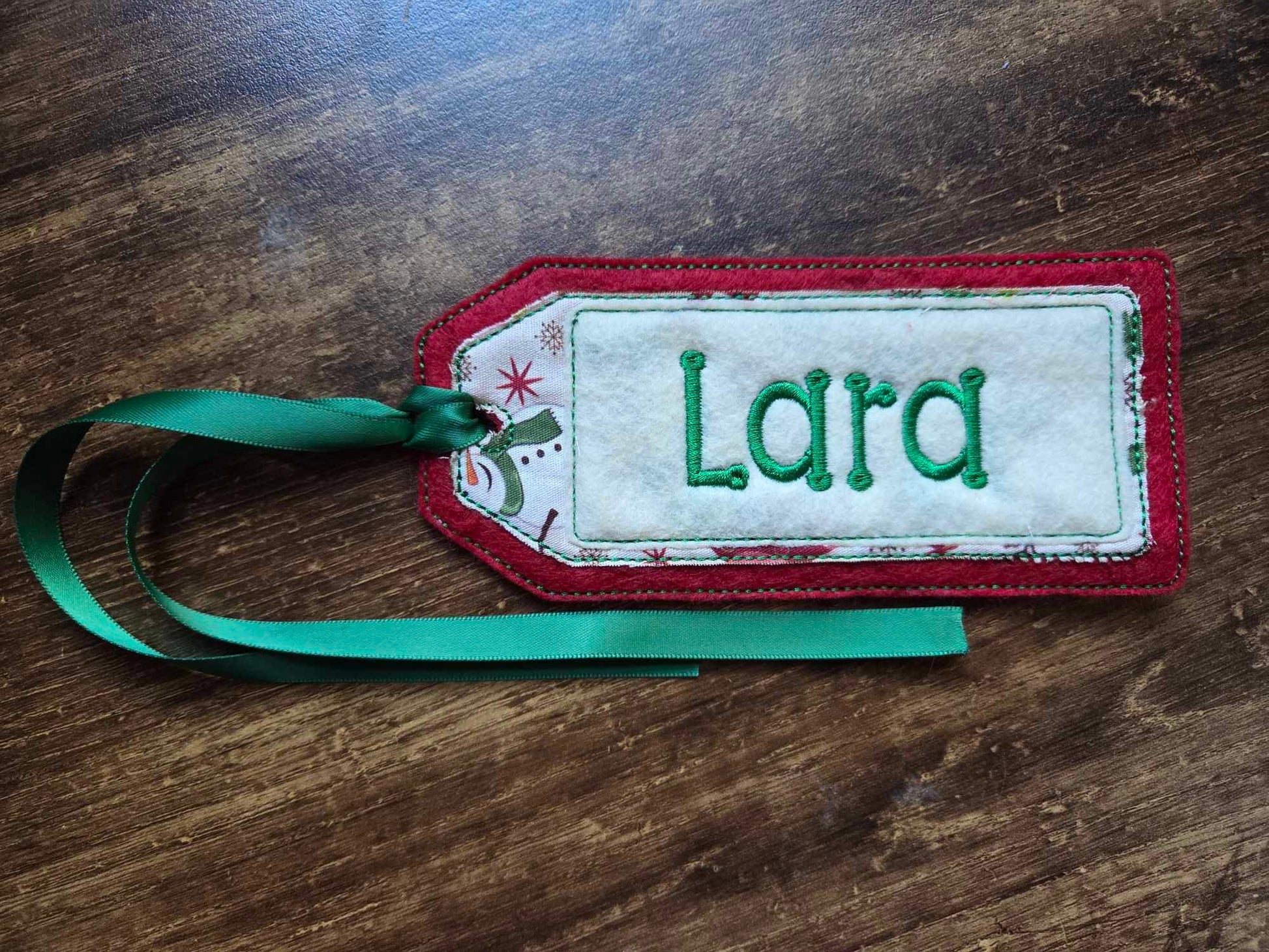 Custom Embroidered Christmas Bag Tags