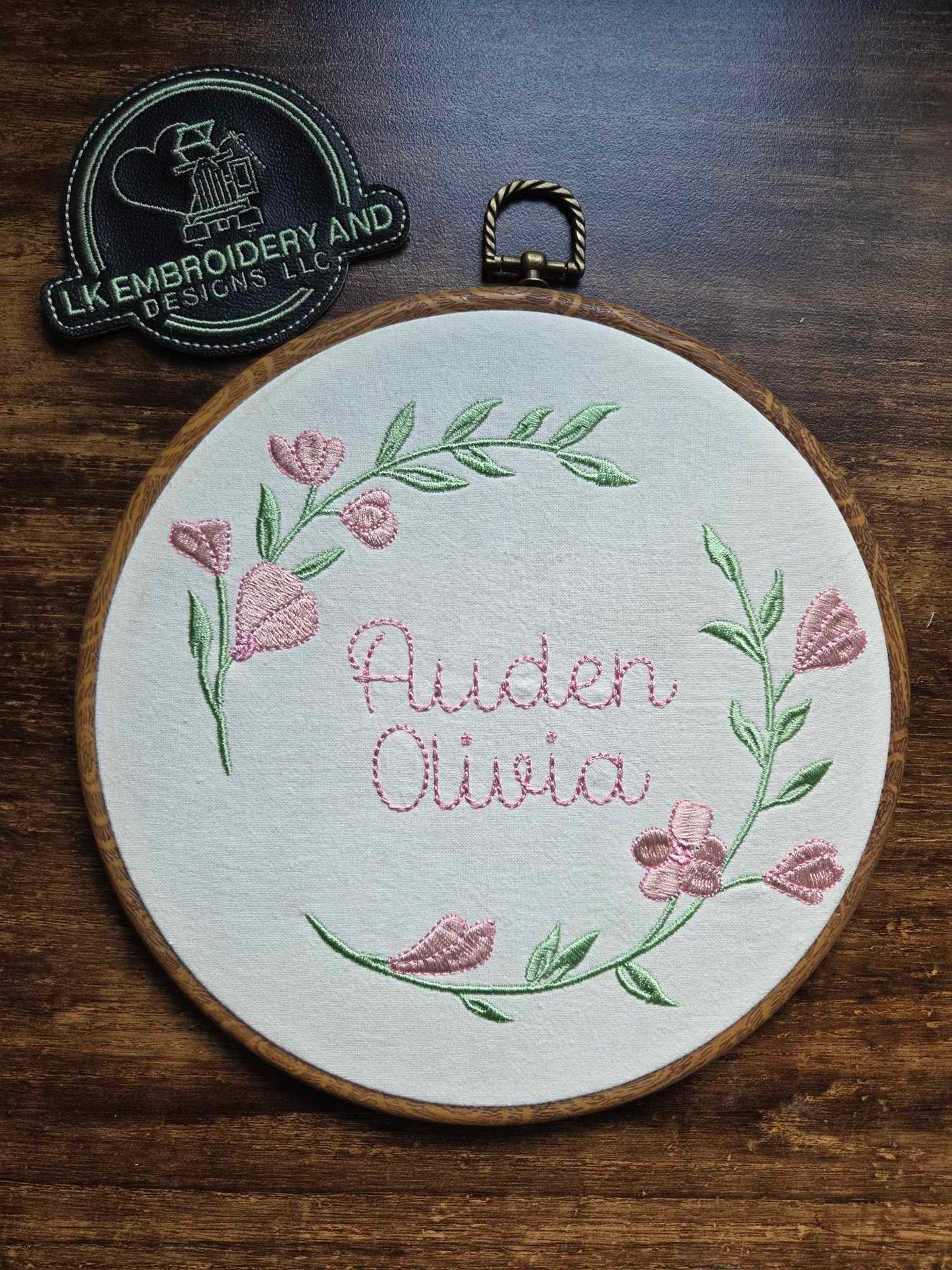 Embroidered Keepsake Baby Name Sign
