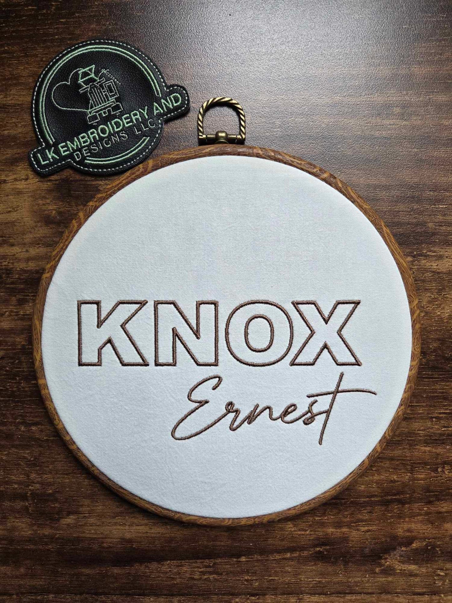 Embroidered Keepsake Baby Name Sign