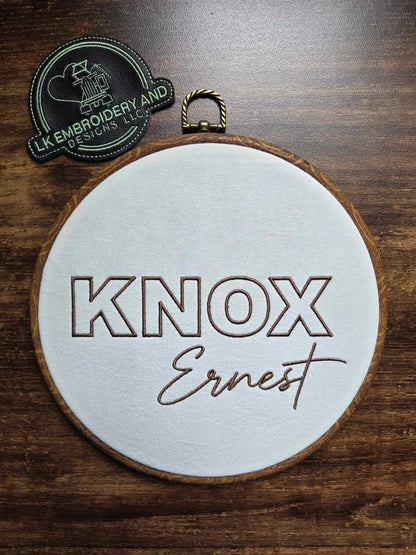 Embroidered Keepsake Baby Name Sign