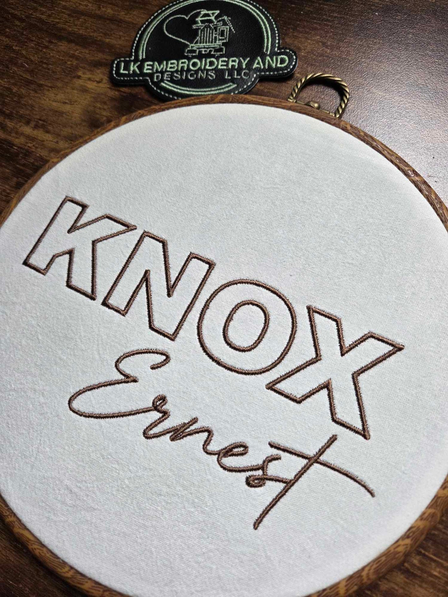Embroidered Keepsake Baby Name Sign