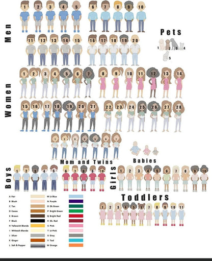 Custom Embroidered Family Christmas Ornaments | Personalized Family Christmas Ornaments