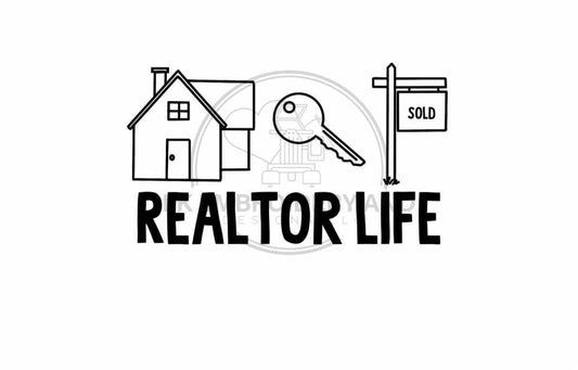 DIGITAL DOWNLOAD Embroidery File Real Estate Agent | Realtor Life digital embroidery design