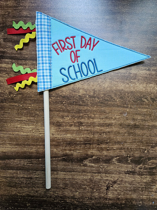 First Day of School Penant Flag