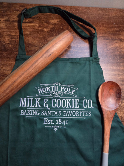 North Pole Milk & Cookie Co. Christmas Apron