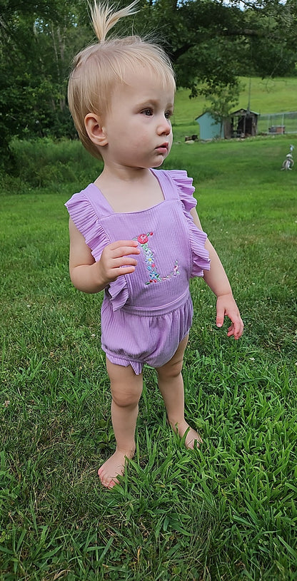 Floral Letter Romper