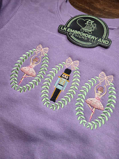 Christmas Nutcracker & Ballerina Toddler Crewneck