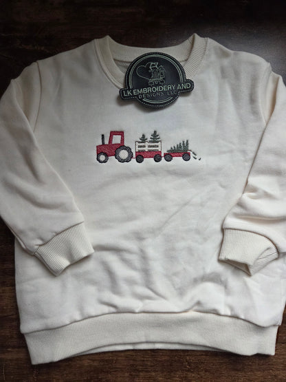 Christmas Tractor Toddler Crewneck