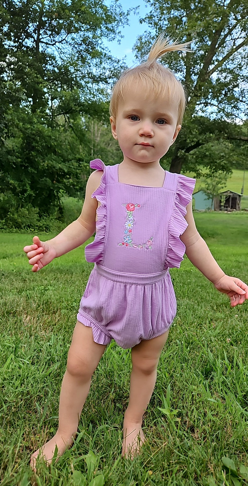 Floral Letter Romper