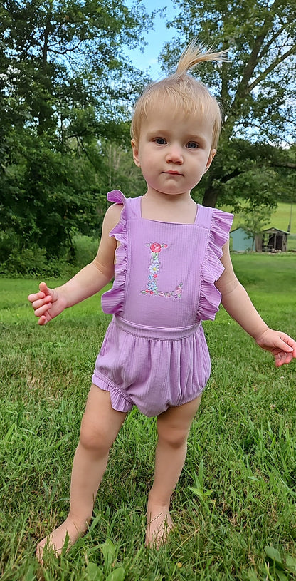 Floral Letter Romper