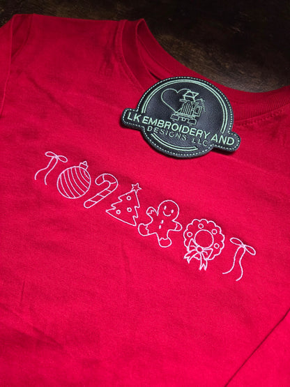 Christmas Icon Toddler Long Sleeve Tshirt