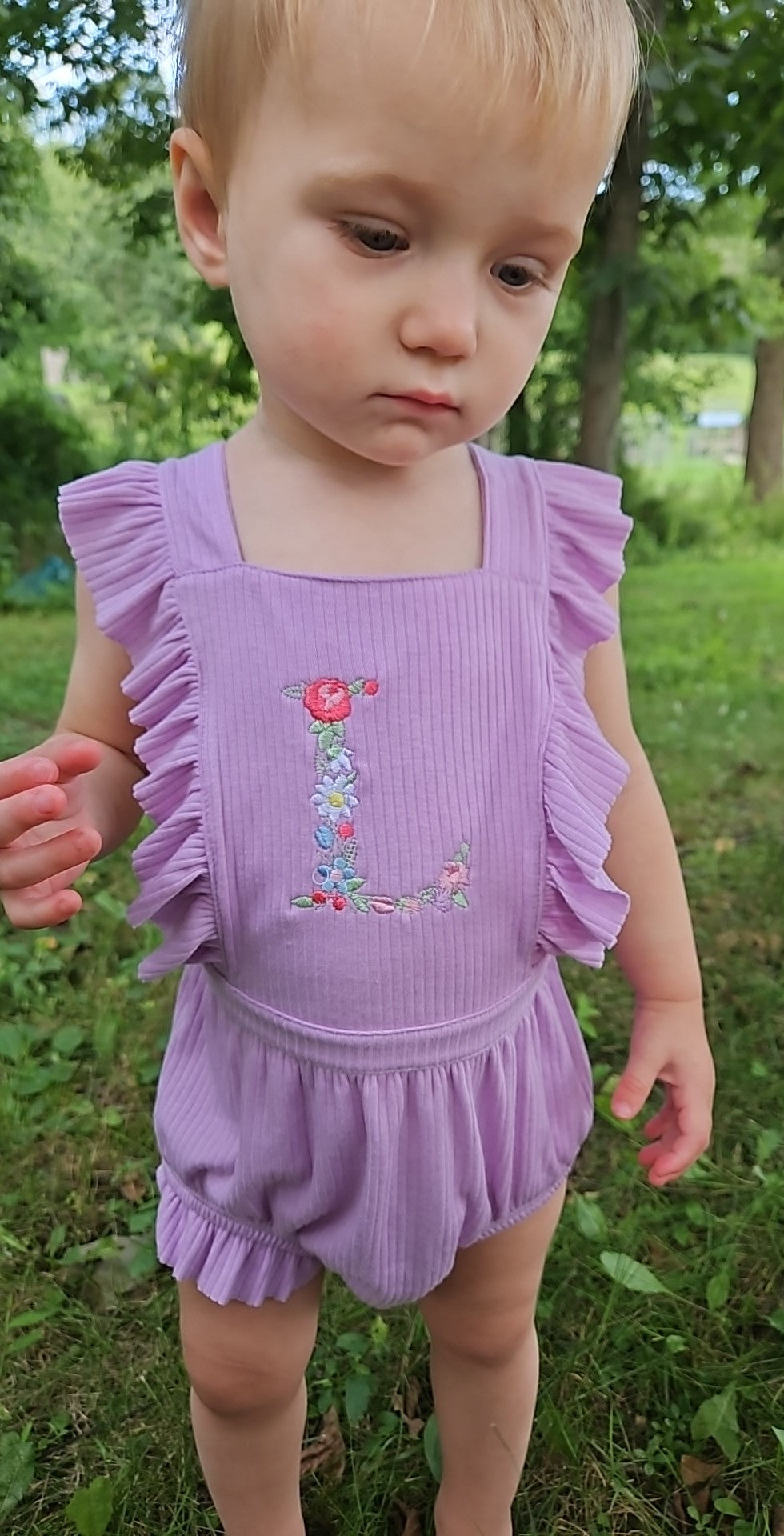 Floral Letter Romper