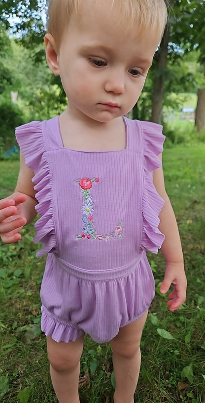 Floral Letter Romper