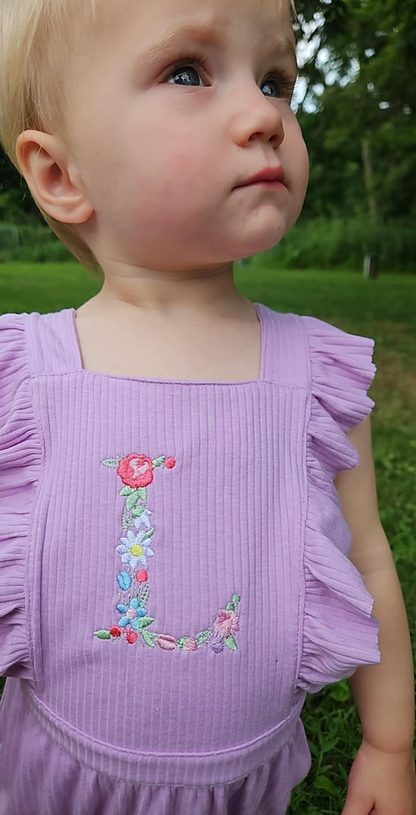 Floral Letter Romper