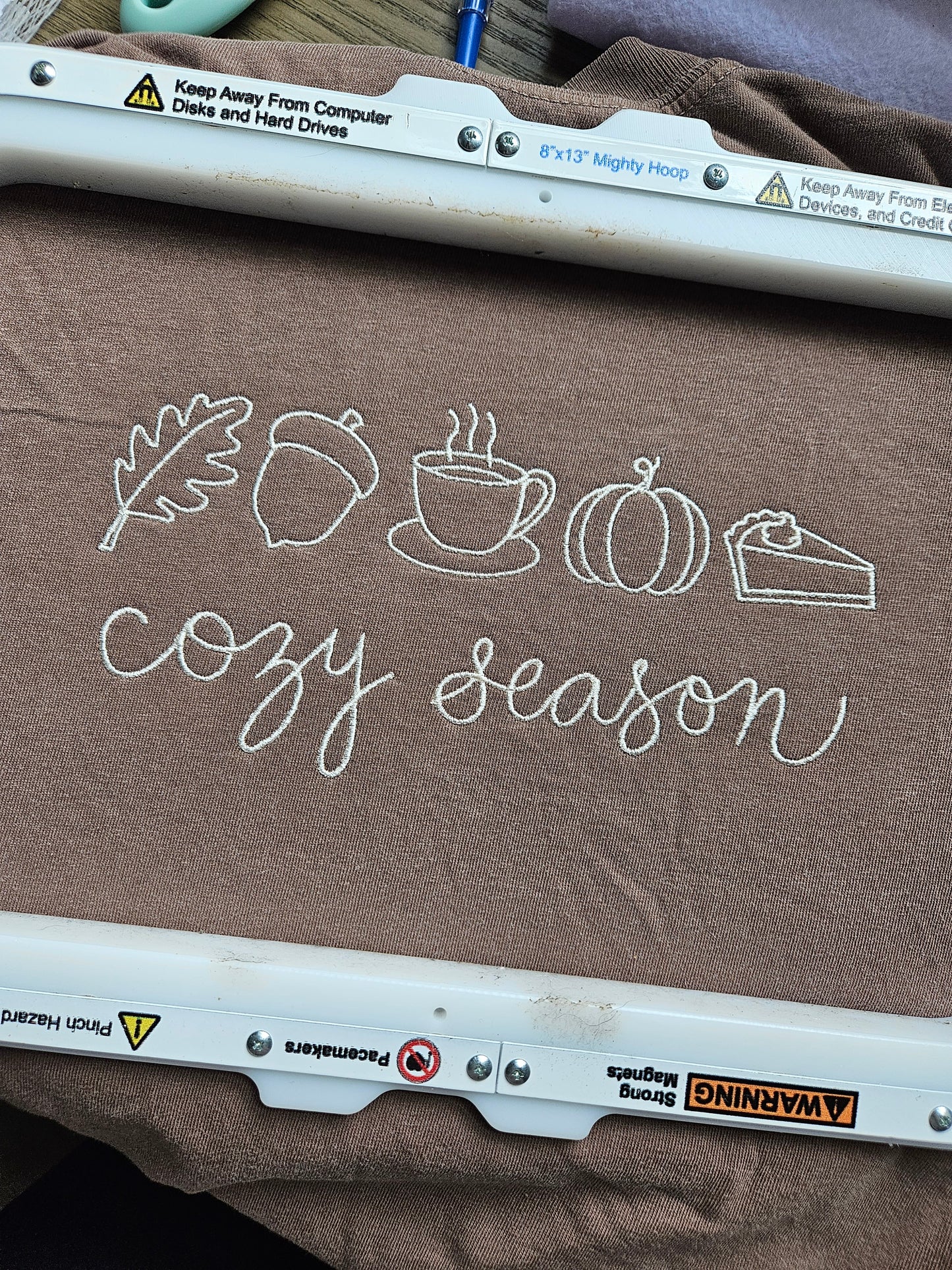 Cozy Season Embroidered TShirt - Comfort Colors